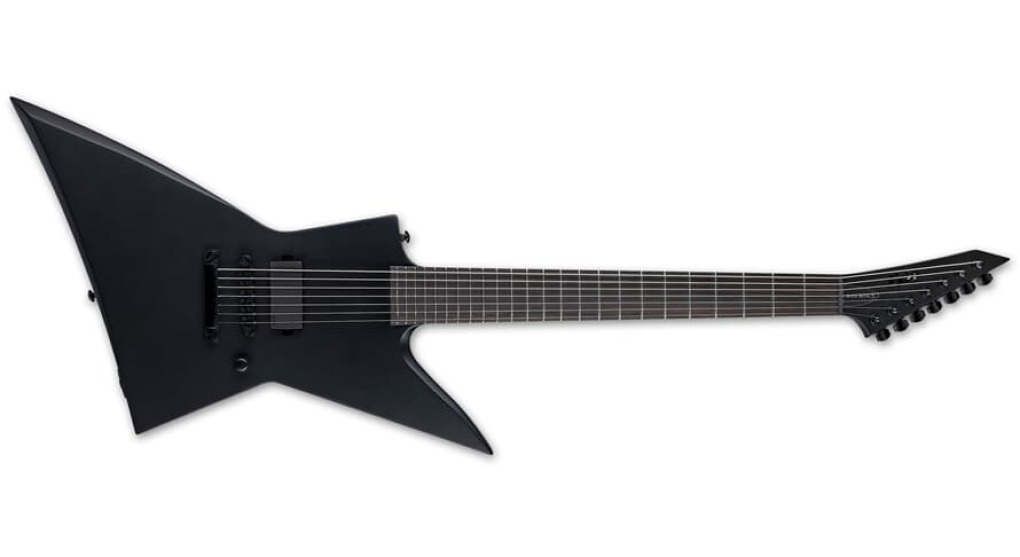 LTD EX-7 BARITONE BKMBLKS BLACK METAL BLACK SATIN